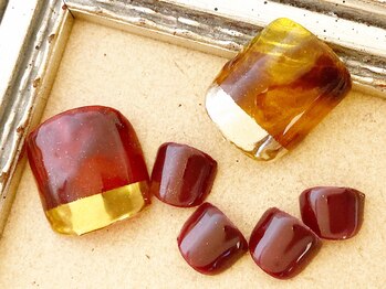 エスネイル(Snail)/秋フットネイル