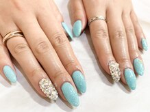 ライトウェーブ 長野駅前店/キラキラネイル×埋め尽くし♪