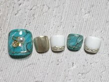 ネイル シンデレラ(Nail☆Cinderella)/FOOT90min◇ターコイズネイル