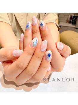 ネイルサロン ブランロール 三軒茶屋店(Blanl'or)/ニュアンスブルーシェル
