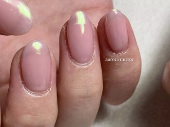 ジュエ ネイルスタジオ(jouer nailstudio.)/aurora mirror french