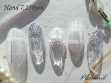 プラスネイル 北千住東口店(PLUS NAIL)/【3288】冬のホワイトネイル☆彡