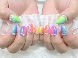 rainbow nail