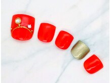 ザ アール ネイル カンパニー(the R nail company)/ペディキュア定額アートA￥12650