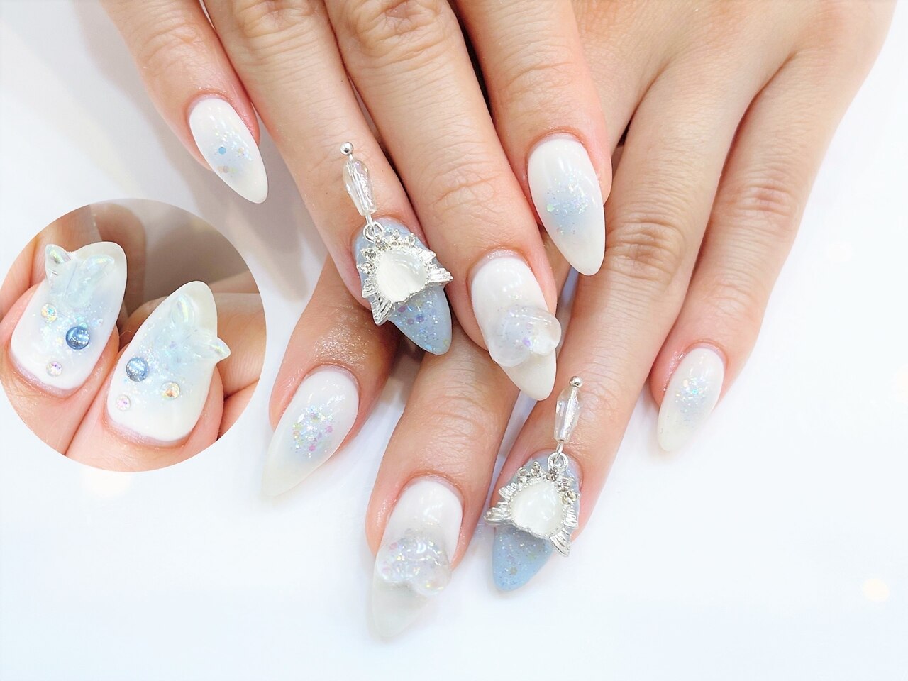 ネイルチップ 量産型 地雷系 推しネイル 埋めつくし チャーム #105