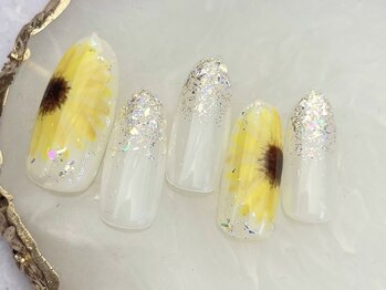 ネイルサロンフォーユー(for u)/ひまわりネイル¥8980