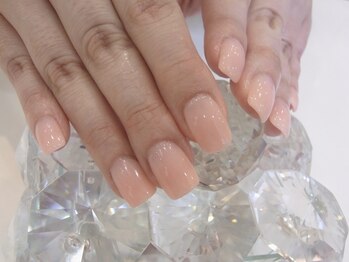 ネイルカンパニーの写真/【自然な美しさ×補強】”つやつや”ワンカラーグラスネイル￥8,800≪折れやすい方にも◎≫