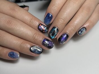 シン(.syn.)/宇宙ネイル/メンズネイル