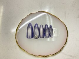 濃紺　ネイビーネイル