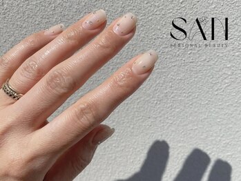 サン パーソナル ビューティー(SAN PERSONAL BEAUTY)の写真/《東羽衣駅徒歩１分》オフィスで映えるシンプルネイル♪美しいフォルムと豊富なカラーで洗練された指先に☆