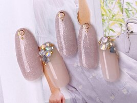 キラキラヌーディーネイル￥6980