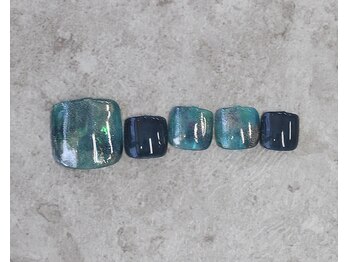 ネイルルーム エルナ(nail room ELNA)/フット定額デザイン￥9000