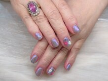 ルオントネイルトウキョウ(Luonto nail TOKYO)/ミラー×コスモスの手書きアート