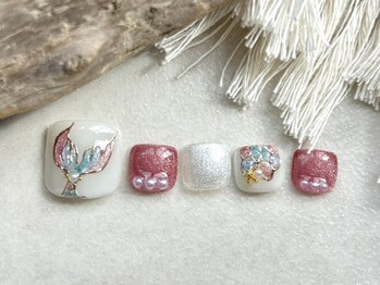 オル('olu)/フットネイル/マーメイドネイル