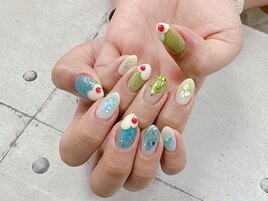 メロンソーダネイル