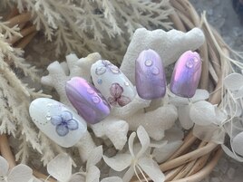 紫陽花ネイル