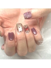 バレンタインネイル