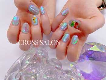 クロスサロン(CROSS  SALON)/氷ネイル+パーツ+シール追加