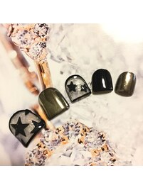 星を描いてスポーティーネイル☆