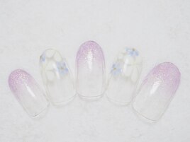 ラメ&フラワーフレンチ