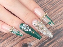 ネイルサロン ハナアオヤマ 堂山店(Nailsalon HanaAoyama)/テェックデザイン