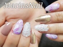 プライベートネイルサロン マリンズネイル(Marin's Nail)の雰囲気（ストーンの配置も計算し尽くしたデザイン！）