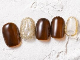 ブラウンゴールドラメ￥8050