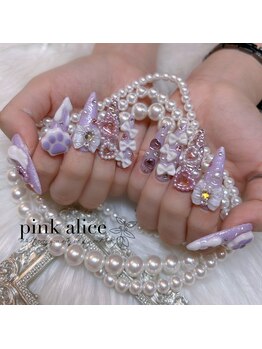 ピンクアリス 北新地店(Pink Alice)の写真/200色以上のカラーと厳選パーツ☆【180分(チップ長さだし込全材料使い放題)VIPアート10本コース★¥15900】