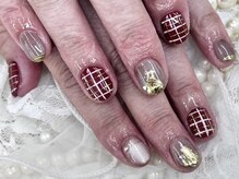 ハニービービー(Honey Bee Bee)/ニュアンスチェックネイル