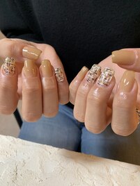 冬のツイードネイル