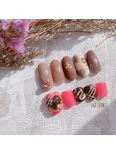 オーブ(AUBE)/バレンタインネイル