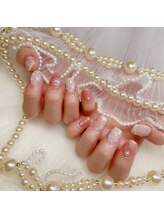 アイカ(Aika)/リボンパールドット可愛いネイル