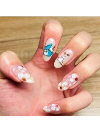 トトロ春ネイル