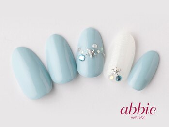ネイルサロンアビー 北千住店(abbie)/[夏デザイン]ブルーシェル￥8866