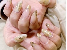 フィールネイル 天神橋店(feel nail)/ミラー/ゴールド/フレンチ