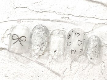 ネイルメゾン 池袋店(NAIL MAISON)/落書きクリアネイル¥4800