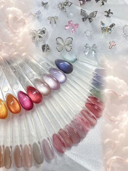 リシェリ(Richer)の写真/カラー350色以上◎マグネットだけでも60色以上から選べる☆可愛いパーツも沢山ご用意♪理想のネイルを実現
