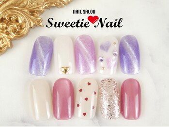 スウィーティーネイル あべのキューズタウン店(Sweetie Nail)の写真/【チップジェル長さだし＋¥5500】長さがほしい、爪が折れてしまった、爪の形を変えたい時にオススメ♪
