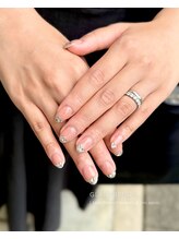 シームリーネイル(Seemly Nail)/ブライダル◆ガラスフレンチ