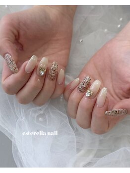 esterella nail/ツイード