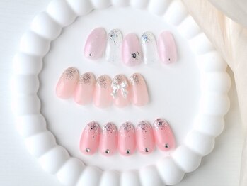 ジェルネイル専門　WHITE NAIL 伊丹店【フィルイン/ニュアンス/マグネット】/先端ラメネイル/ラメグラネイル