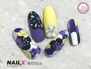 ネイリックス 栄ガスビル(NAILX)/マットフラワーネイル☆