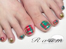 ラウム(Raum)/クリスマスフットネイル￥8800