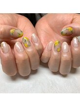 Mネイルアンドカフェ シェレステ/ミモザネイル♪