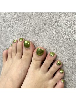 サブスク ネイルアンドアイ(サブスク NAIL&EYE)/オフ込フラッシュフットネイル