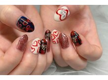 ネイルアンドアイラッシュスタジオ シュシュ(chouchou)/手描き・らくがき・バレンタイン