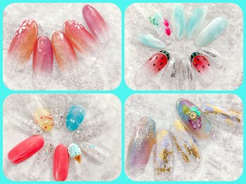 #夏ネイル#summer#手描き