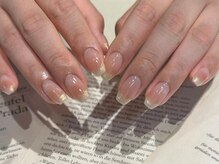 アイネイルズ 三宮店(I nails)/チークオーロラフレンチ ￥9500