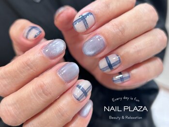 ネイルプラザ 河原町OPA店(NAIL PLAZA)/チェックネイル