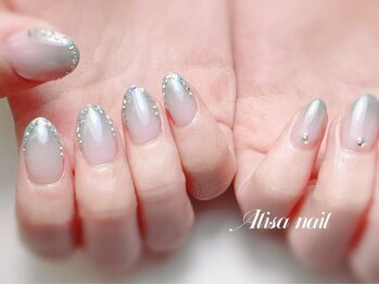 アリサネイル(ALISA NAIL)/ミラー×ビジューネイル